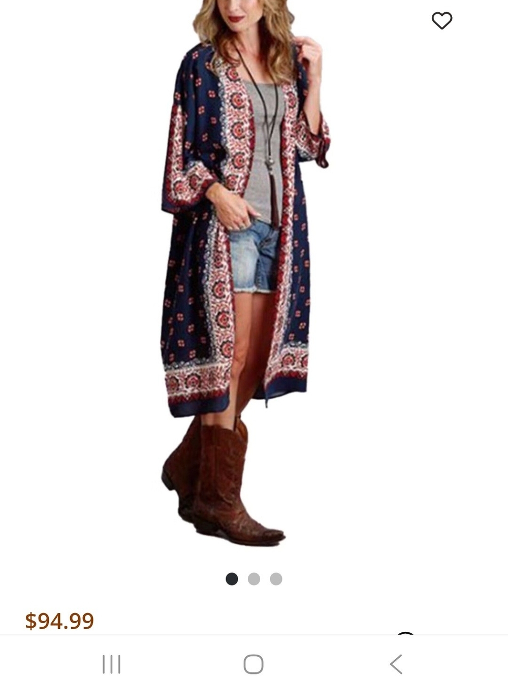 Roper Burgundy Western Duster